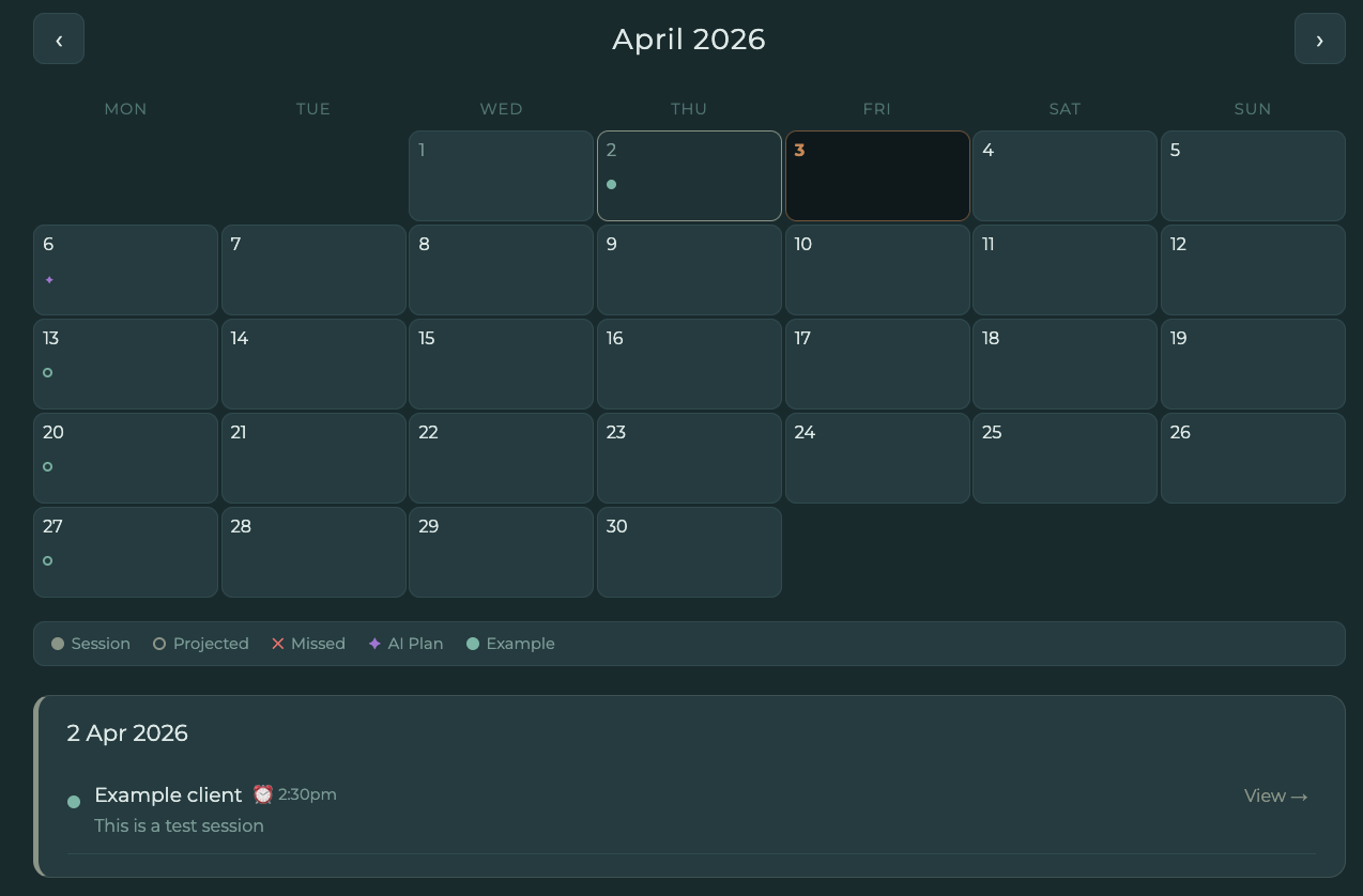 Calendar View